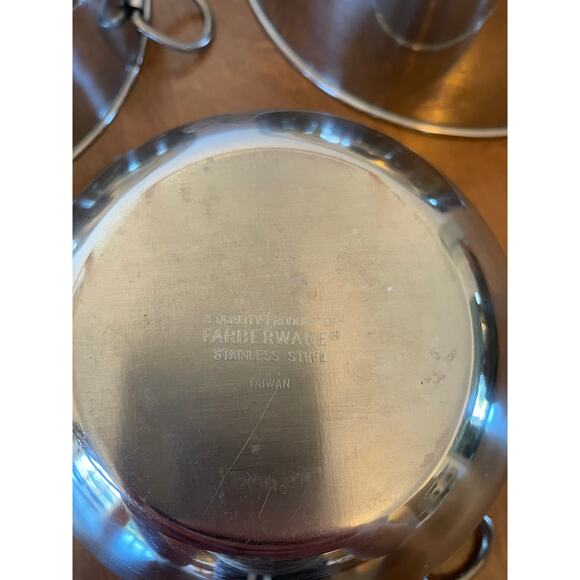 Set of 3 Double Grip Vintage Stainless Steel Mixing Bowls - Picture 4 of 4